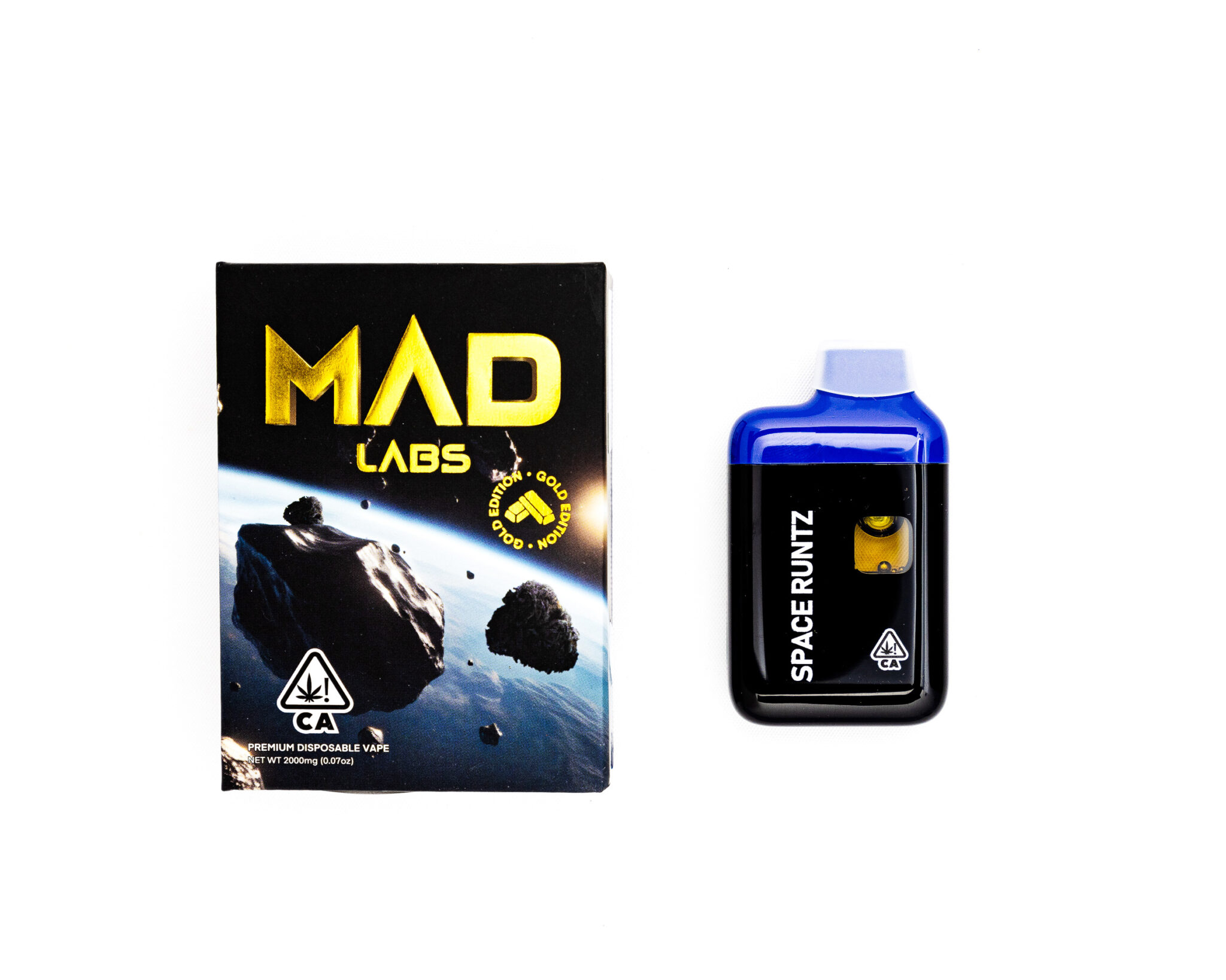 MAD LABS – DISPOSABLE RECHARGEABLE VAPE CARTS – 2GM (2000MG)