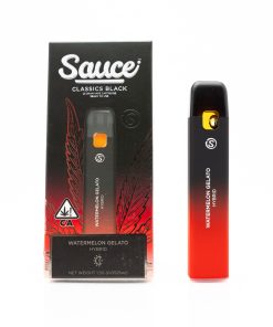 SAUCE – CLASSICS BLACK – DISPOSABLE RECHARGEABLE VAPE CART – 1.5G (1500MG)