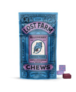Kiva Lost Farm Blueberry Fruit Chew 100mg